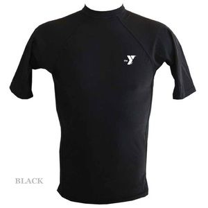 YMCA Black Short-sleeve Cotton Tee